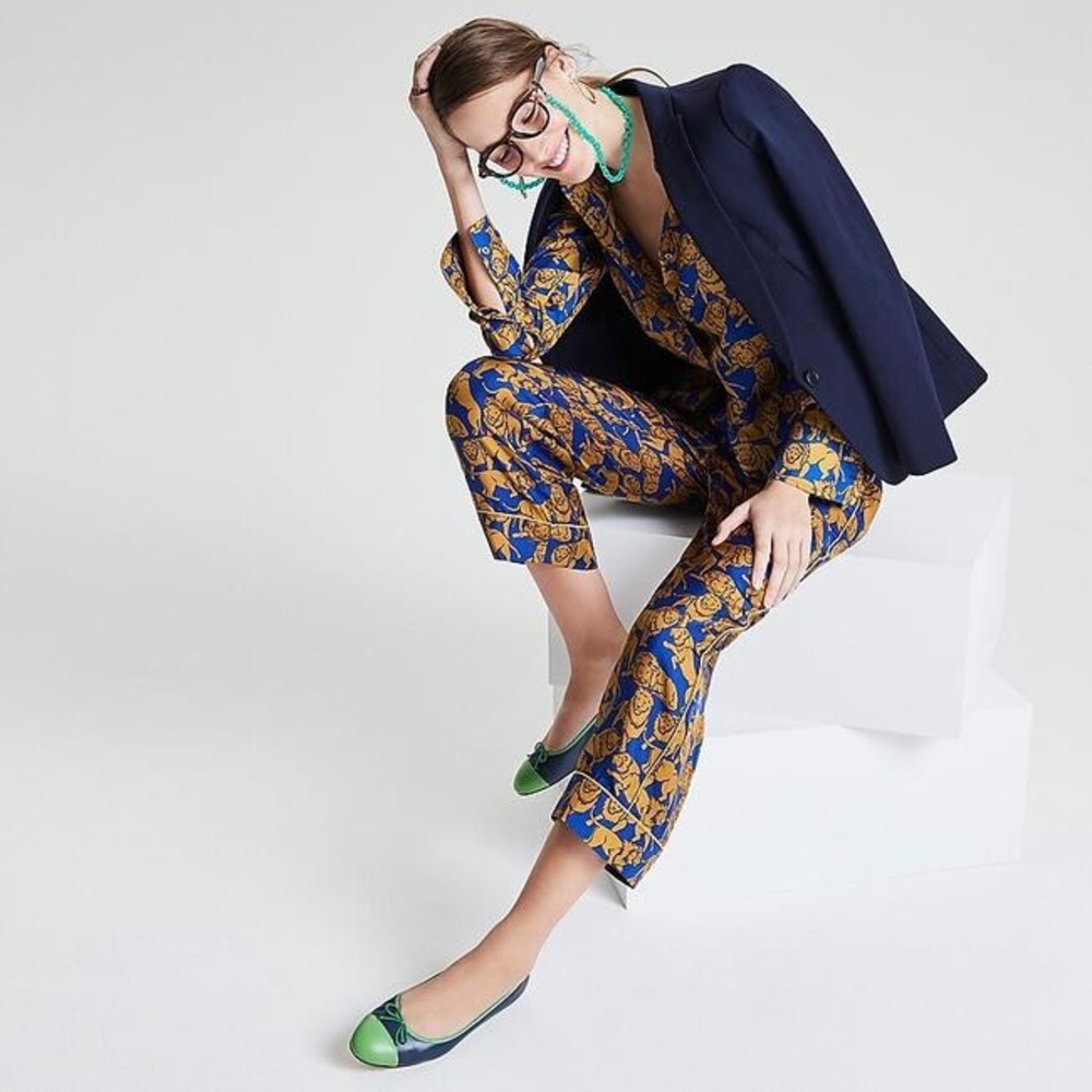 Collection silk twill relaxed pant sleepy lions